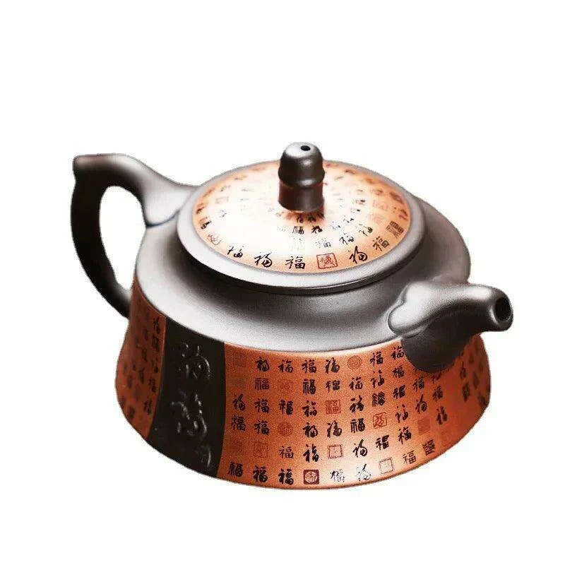 Elegant Purple Clay Tea Infuser Teapot - Ideal for Cozy Tea Gatherings