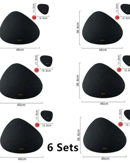 Luxe PU Leather Dining Ensemble - Chic Tableware Collection