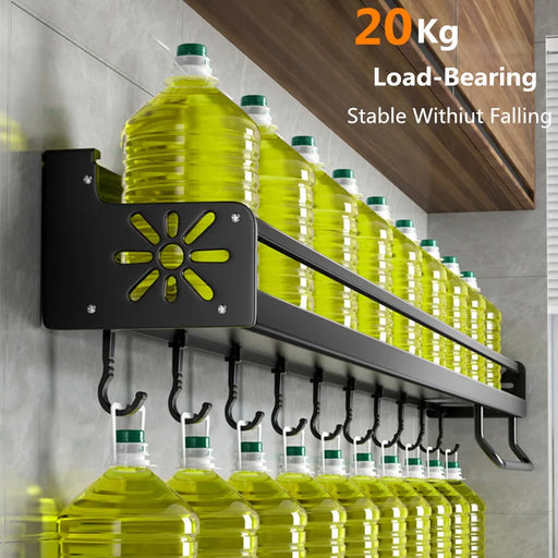 Wave Pattern Kitchen Organizer Shelf - Elegant Wall-Mounted Spice Storage Solution