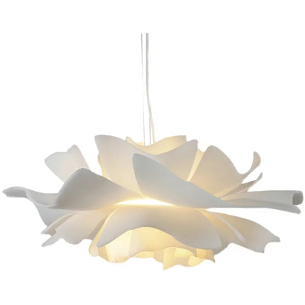 Postmodern White Flower LED Pendant Light — Petal Design, 40–80cm