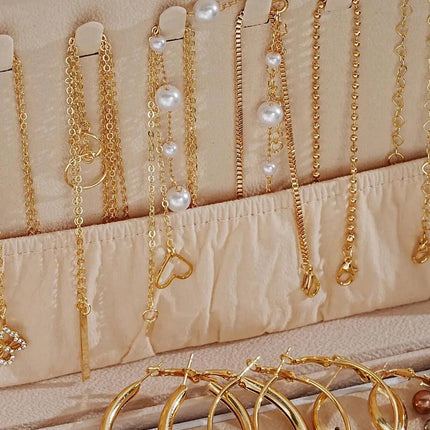 86-Piece Pearl Jewellery Set — Necklace, Earrings, Studs & Rings