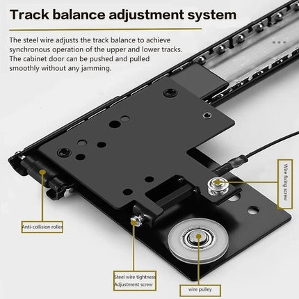 Invisible Butterfly Pocket Door Slide Hardware — 7 Track Lengths