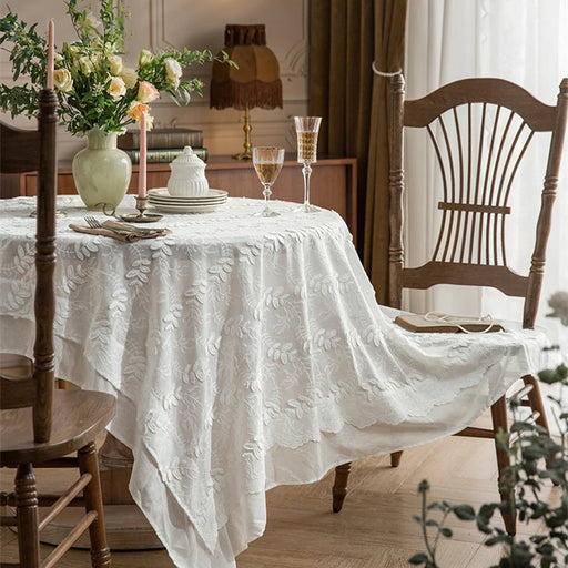 Elegant French Lace Wedding Tablecloth for Home Decor