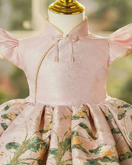 Stylish National Ethnic Children's Ball Gown for Birthday and Baptism