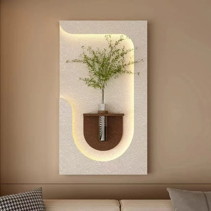Hydroponics Decorative Wall Lamp with Living Plant Art