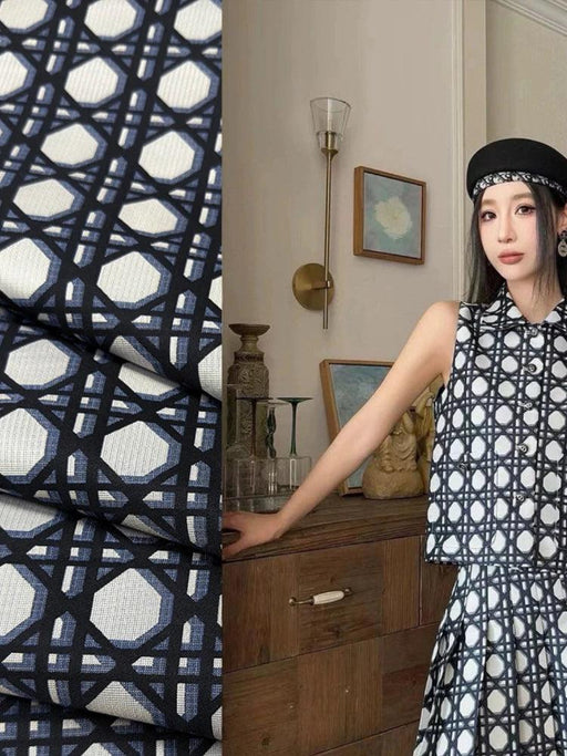 Customizable Premium Jacquard Polyester Fabric for DIY Windbreaker Dress Creations