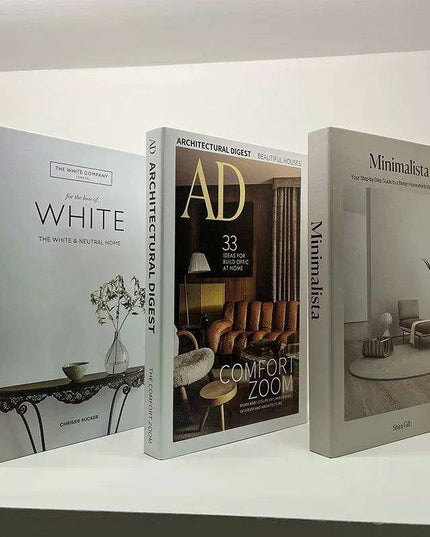 Elegant 3-Piece Decorative Faux Book Set for Home Décor