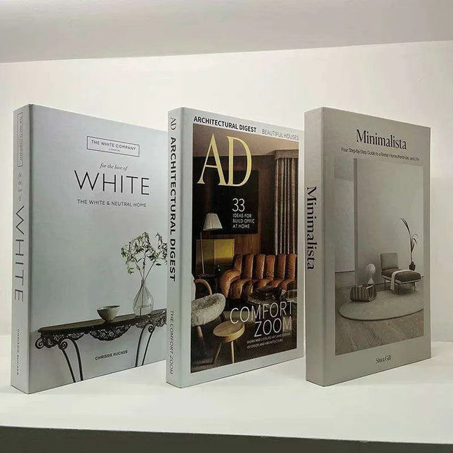 Elegant 3-Piece Decorative Faux Book Set for Home Décor