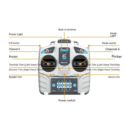 6-Channel 2.4 GHz RC Radio Transmitter with Receiver Options