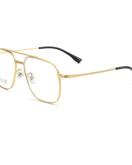 Elegant Unisex Titanium Double Beam Aviator Sunglasses for Timeless Style