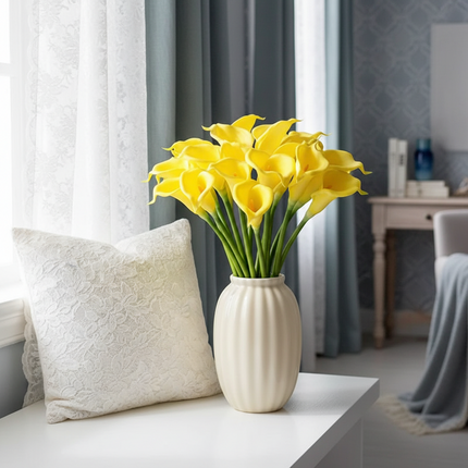Life-like Calla Lily Artificial Flower Bouquet — Set of 10