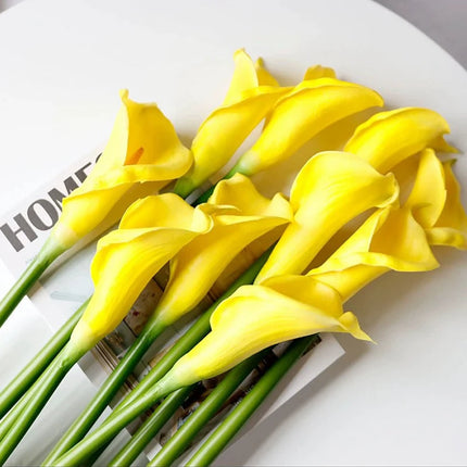 Life-like Calla Lily Artificial Flower Bouquet — Set of 10