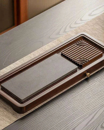 Sophisticated Japanese Ash Wood Serving Tray with Drainage for Effortless Entertaining
