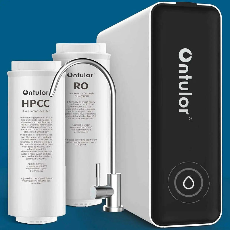 High-Performance 600GPD Alkaline Tankless Reverse Osmosis Water Filter System with Smart TDS Tracking