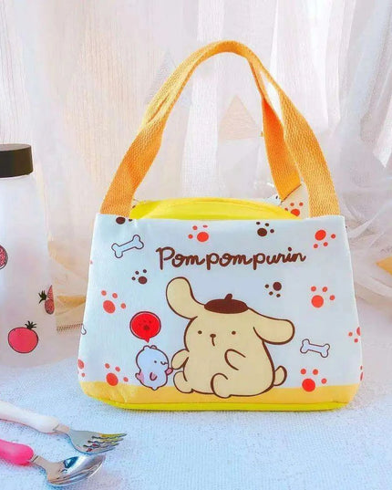 Sanrio Character Cozy Lunch Bag - Cute Insulated Tote Featuring Keroppi, My Melody & Badtz Maru for School and Office