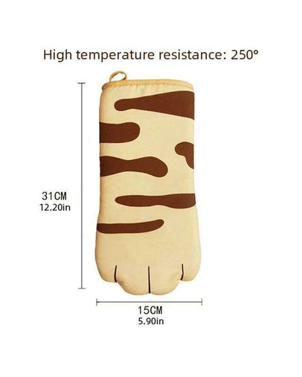 Adorable Cat Paw Design Cooking Glove for Baking Enthusiasts