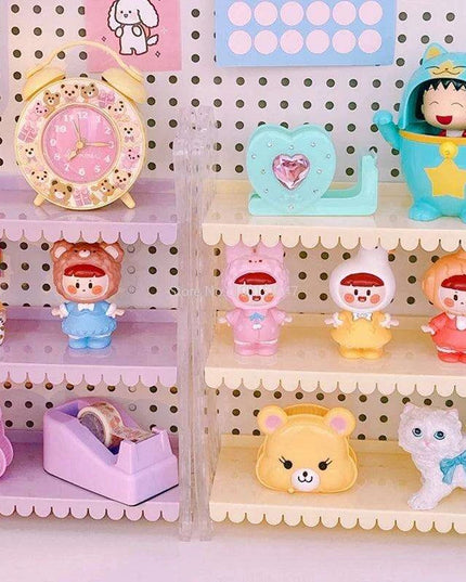 Chic Pink Lace 3-Tier Organizer for Dolls and Cosmetics