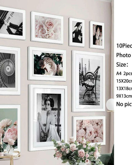 Timeless Family Memories Wooden Photo Frame Collection - 10 Piece Set