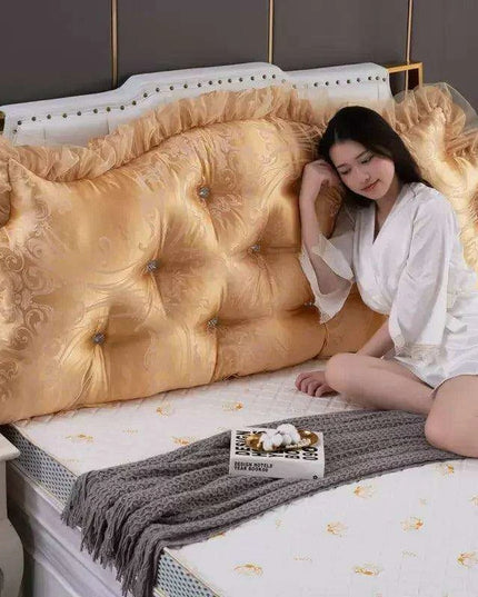 Royal Elegance Luxe Bedside Backrest Cushion with Washable Cover – Ultimate Comfort for a Dreamy Bedroom Escape