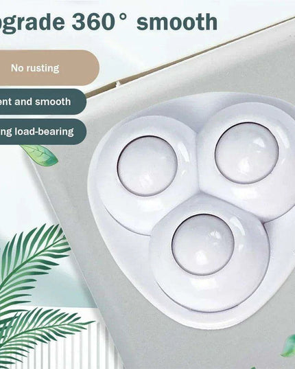 Set of 4 Silent 360° Swivel Wheels for Effortless Mobility of Kitchen Appliances and Trash Bins