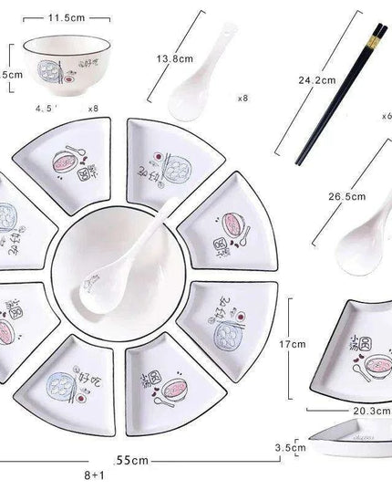 Elegant Asian Ceramic Dining Collection - Chic Tableware for Home and Special Events