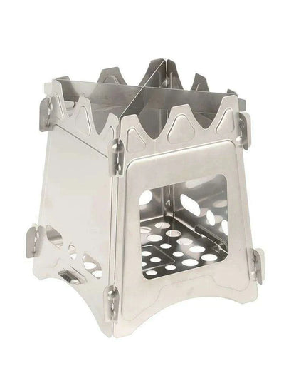 Compact Outdoor Stainless Steel Camping Stove - Perfect for Hiking and Wilderness Cooking