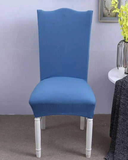 Elegant Nordic Dark Blue Stretch Chair Cover - Premium Spandex/Polyester for Events and Banquets