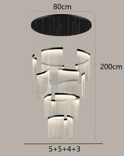 Customizable Nordic Remote-Controlled Chandelier with Adjustable Height
