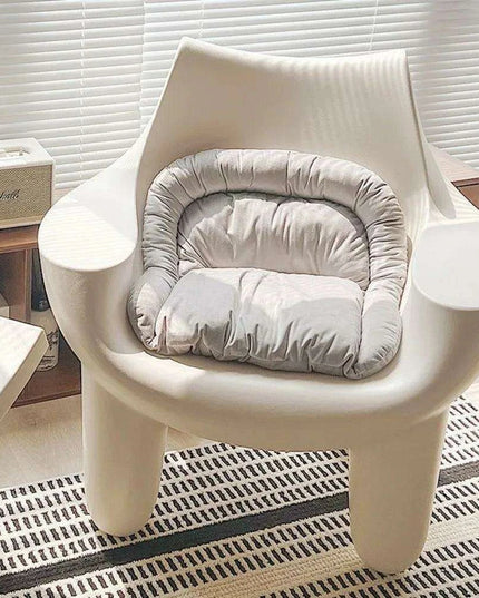 Cream Leather Nordic Embrace Chair: A Touch of Luxury for Modern Living