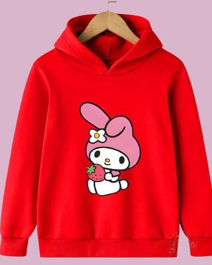 Adorable Sanrio Melody Girls' Cartoon Windbreaker for Spring and Autumn Fun