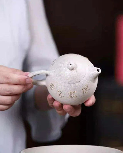 Elegant Yixing Purple Clay Dragon Egg Teapot - 220ml Masterpiece for Discerning Tea Lovers