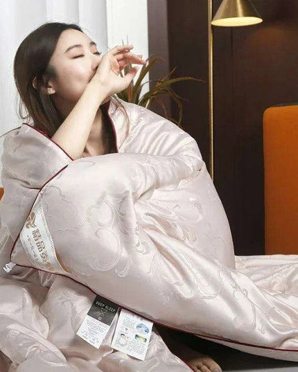 Handmade Silk Quilt with Japanese Style