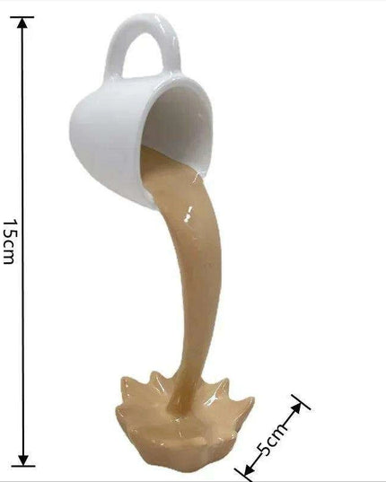 Whimsical Floating Coffee Cup Art - Enchanting Home Décor Piece