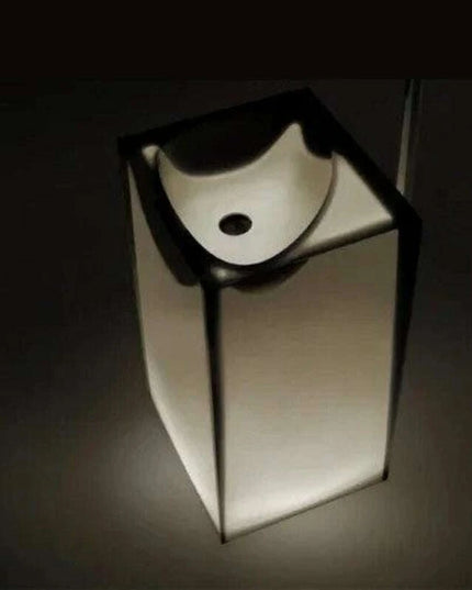 Blue Illumination Floor-Standing Washbasin