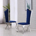 Luxurious Italian Dining Chairs Set of 2 with Stainless Steel Legs and Customized Style