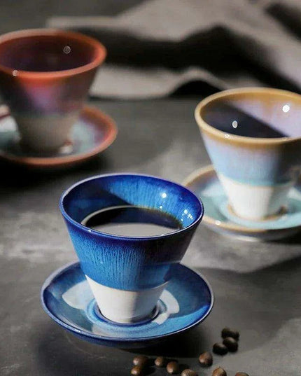 Artisan Floral-Inspired Japanese Ceramic Tea and Coffee Set