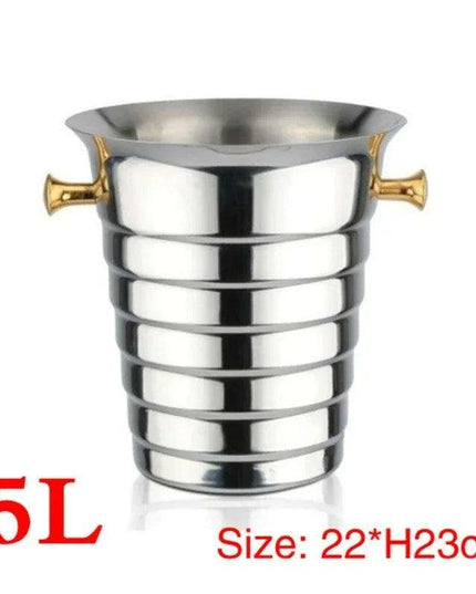 Elegant Stainless Steel Deer Head Beverage Chiller - Premium Ice Bucket