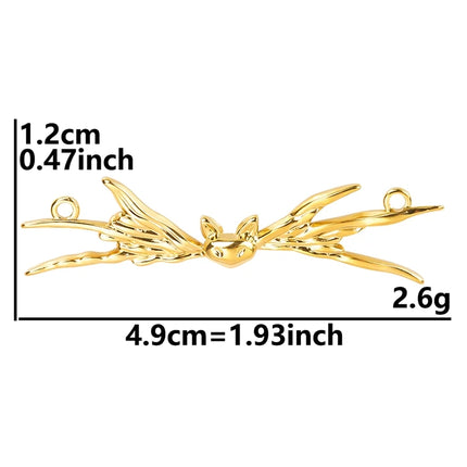 Beads Cage77 Punk Animal Charm Pendant - Gold Plated Stainless Steel