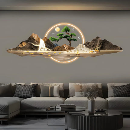Acrylic Carved LED Wall Art – Illuminated Hanging Painting