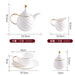 European Elegance Bone China Tea Set with Ceramic Saucer and Kettle - Home Décor and Bar Accessories