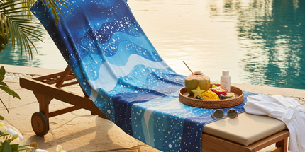 A20MaoX Quick Dry Sand-Free Blue Ocean Wave Beach Towel Beach Towels blue-ocean-wave-microfiber-beach-towel Sports & Outdoors > Outdoor Recreation > Beach & Water Sports > Beach Towels
