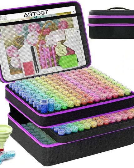 Extraordinary 420-Slot Diamond Painting Organizer with Essential Accessories for Creative Artists