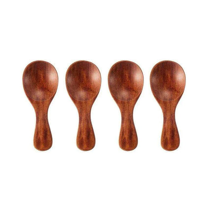 Set of 4 Eco-Friendly Mini Wooden Spoons for Spices and Sugar