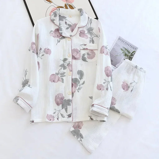 Cozy Japanese Cotton Pajama Set - Luxuriously Soft & Breathable Sleepwear