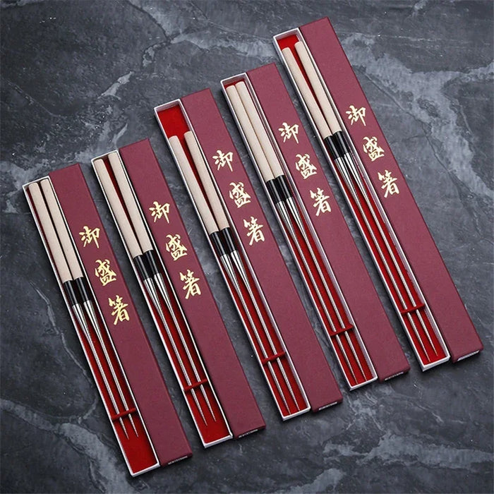 Elegant Metal Japanese Sushi Chopsticks for Delicate Sashimi Handling