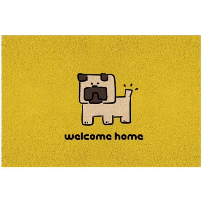 Cheerful Doggy Greeting Mat - Slip-Resistant Entry Carpet with Charming Style