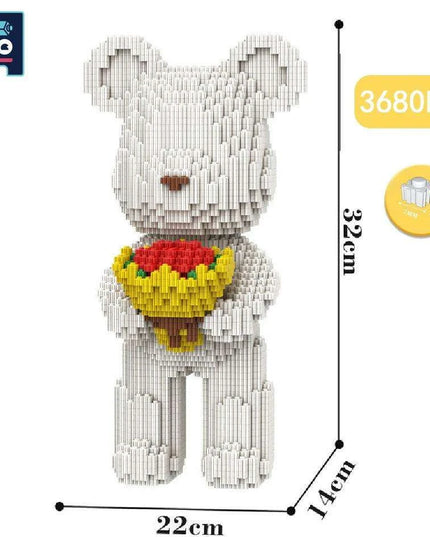 Adorable Bear Cub Building Block Set with Easy Storage - Inspire Creativity and Learning