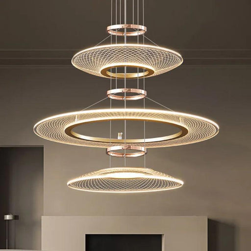 Elegant LED Pendant Chandelier with Customizable Lighting Options