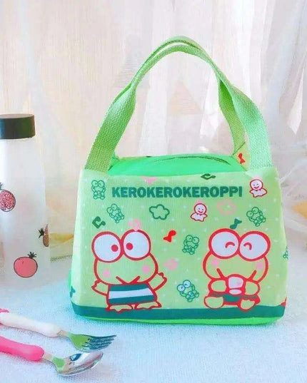 Sanrio Character Cozy Lunch Bag - Cute Insulated Tote Featuring Keroppi, My Melody & Badtz Maru for School and Office