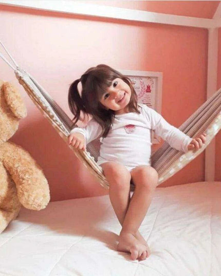Cozy Cotton Kids' Hanging Hammock Swing - Trendy Indoor-Outdoor Chair